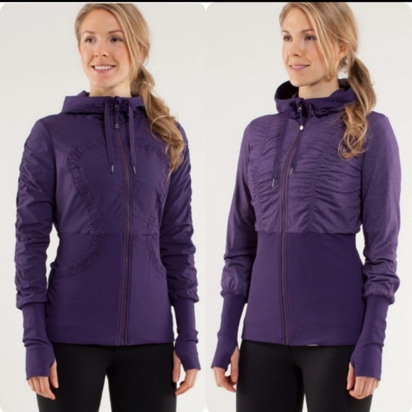 Lululemon Purple Dance Studio Jacket Reversible Hoodie Size 8 - Picture 1 of 7